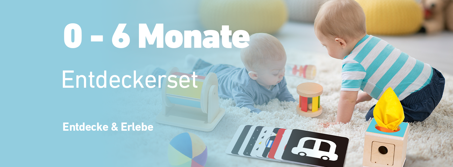 Entdeckerset Montessori Spielset für neugeborene Babys von Geburt an