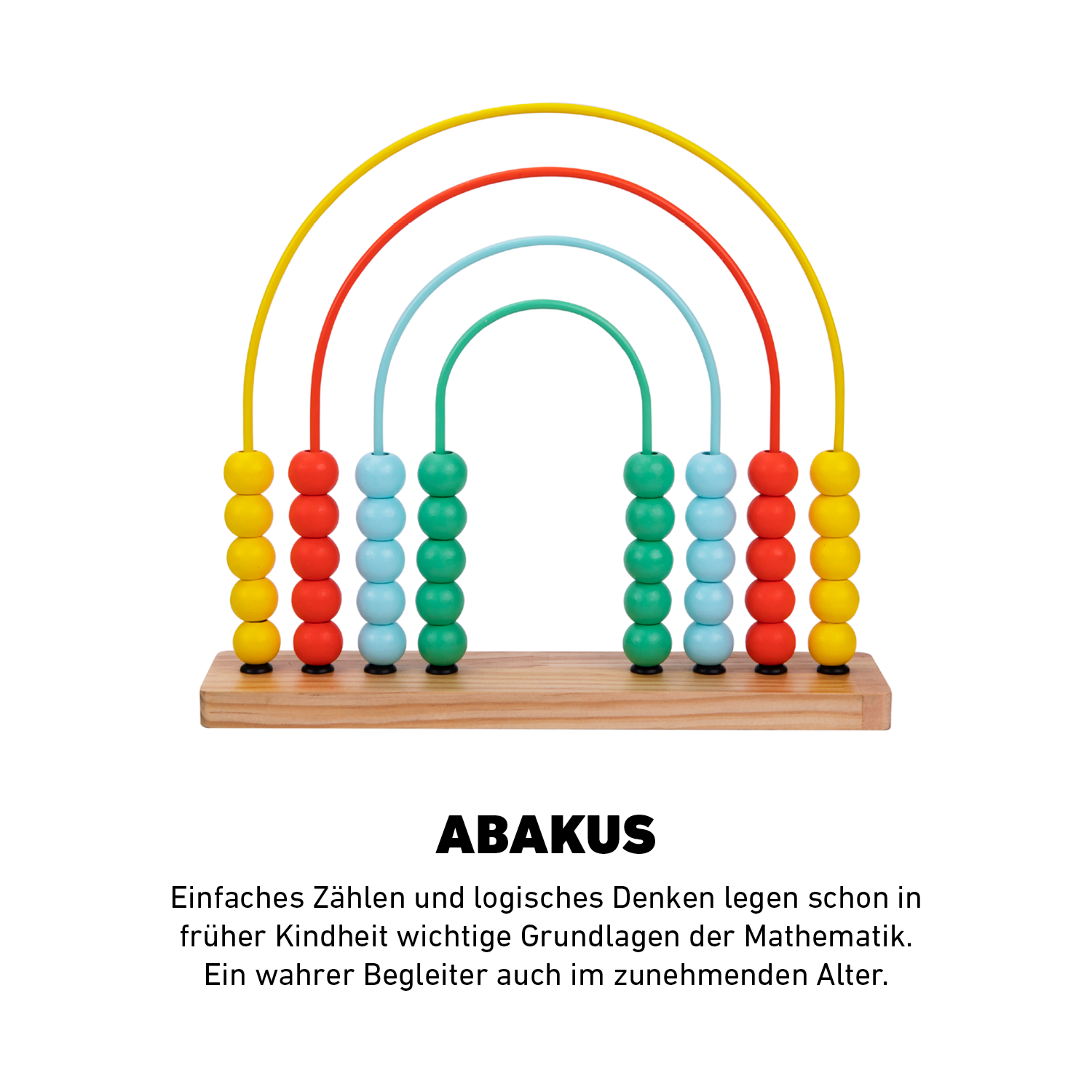 Abakus für erste Zählversuche von Kindern und Kleinkindern für mathematisches Verständnis