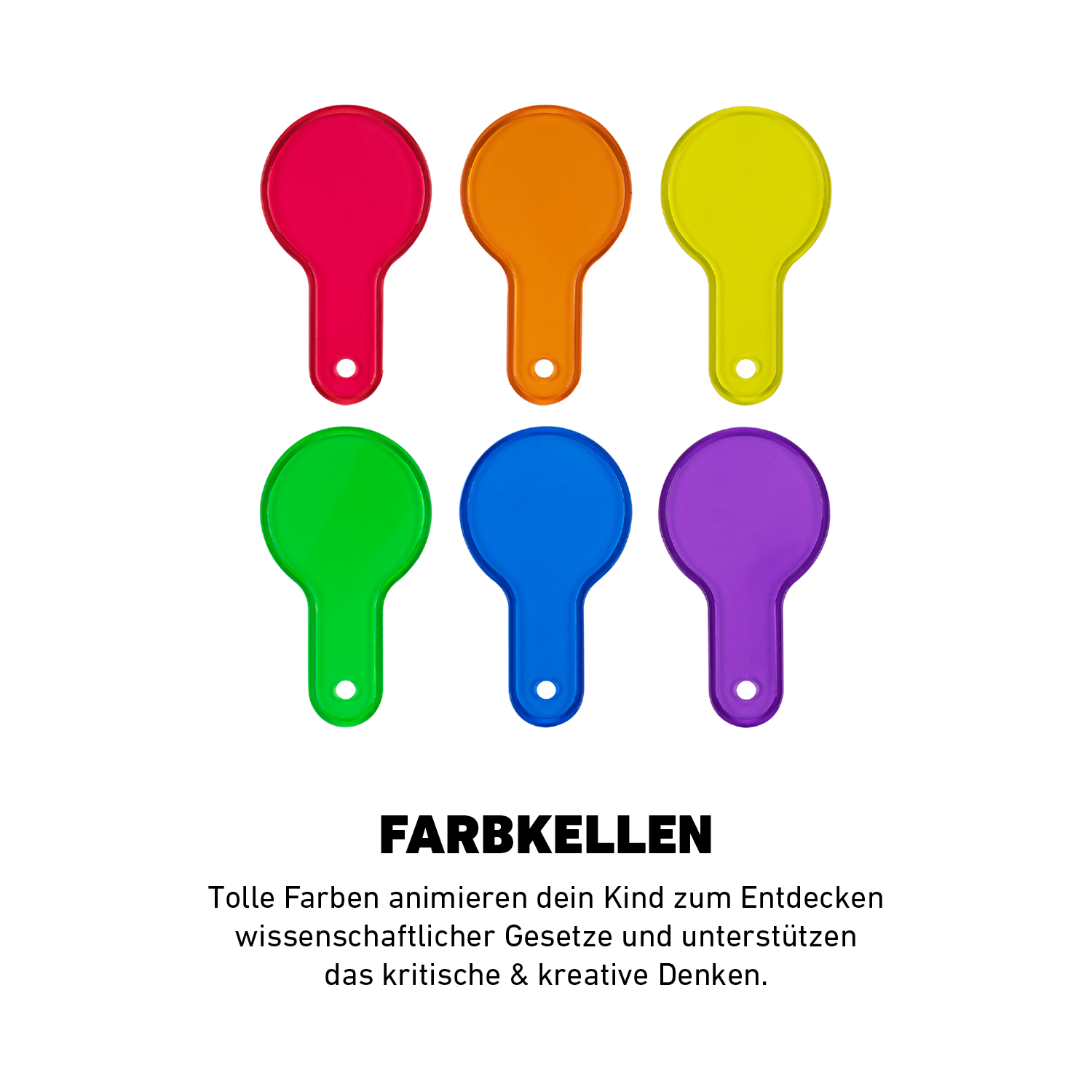 Farbkellen zur Förderung kreativer Farberkennung und Feinmotorik 